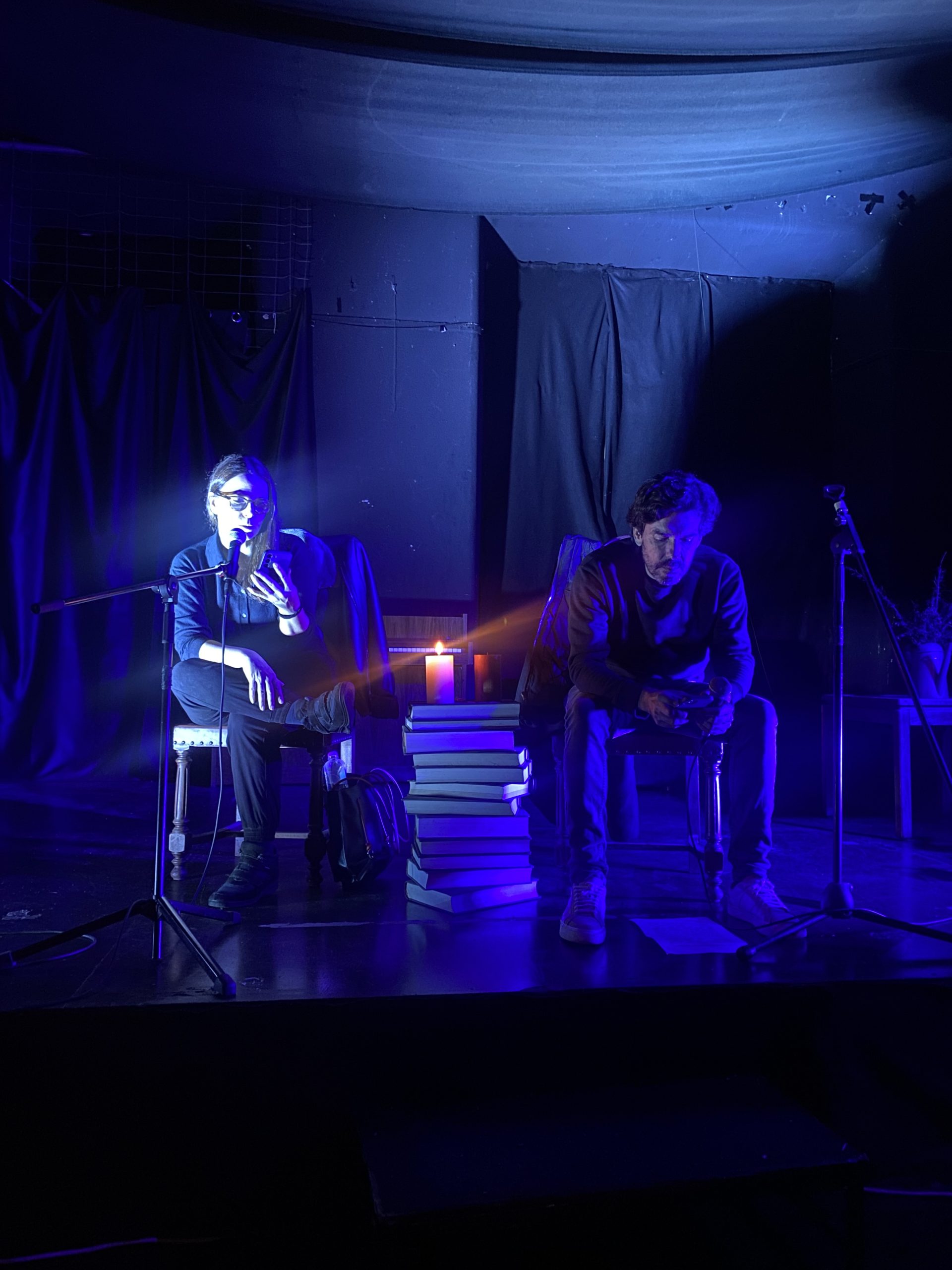 Palco Impacto Performance na Fabrica Braco de Prata Luz e Sombra com Ana Vieira e Miguel Pires — Curadoria Miguel Meneses